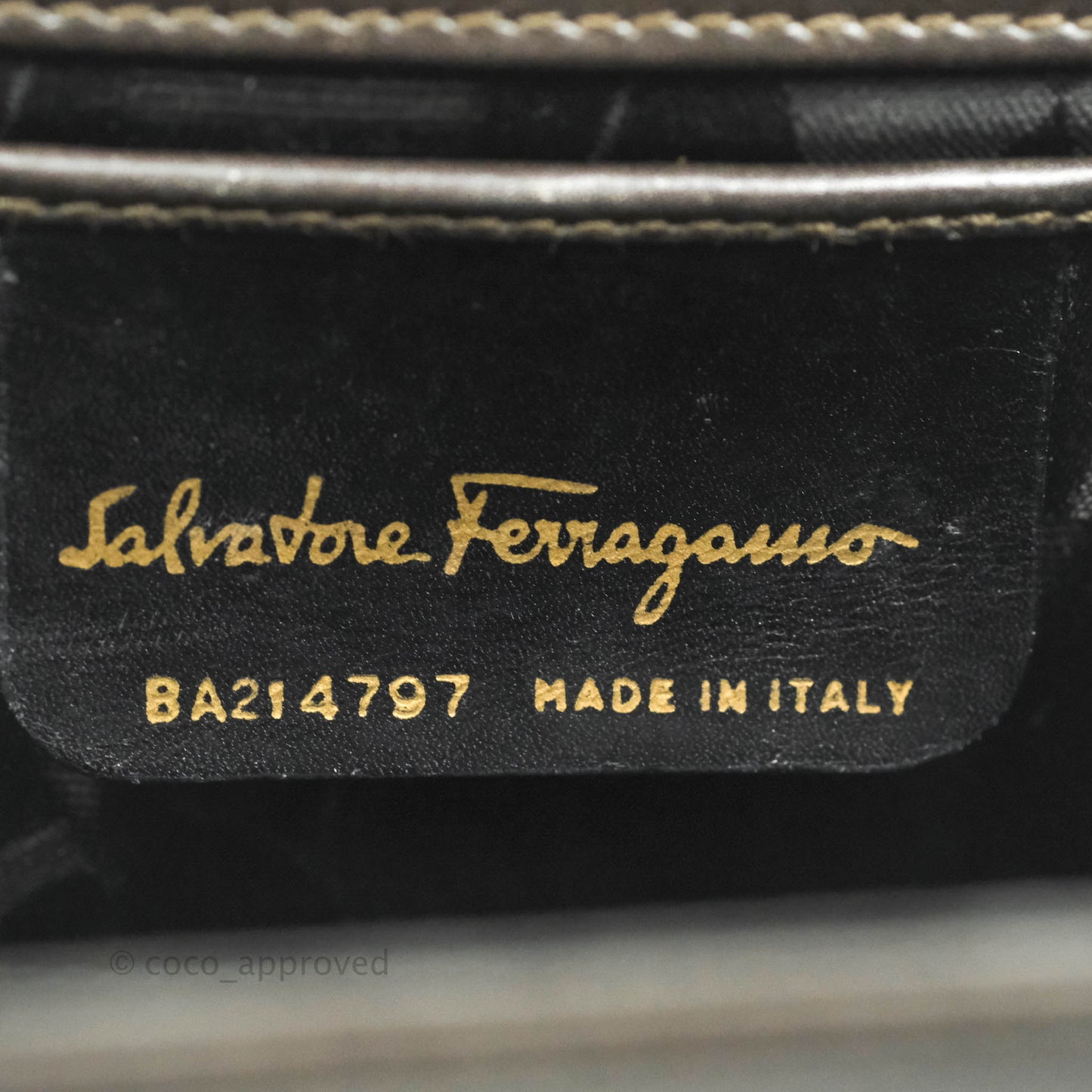 Salvatore Ferragamo Vintage Gancini Mini Crossbody bag Black Calfskin Gold Hardware