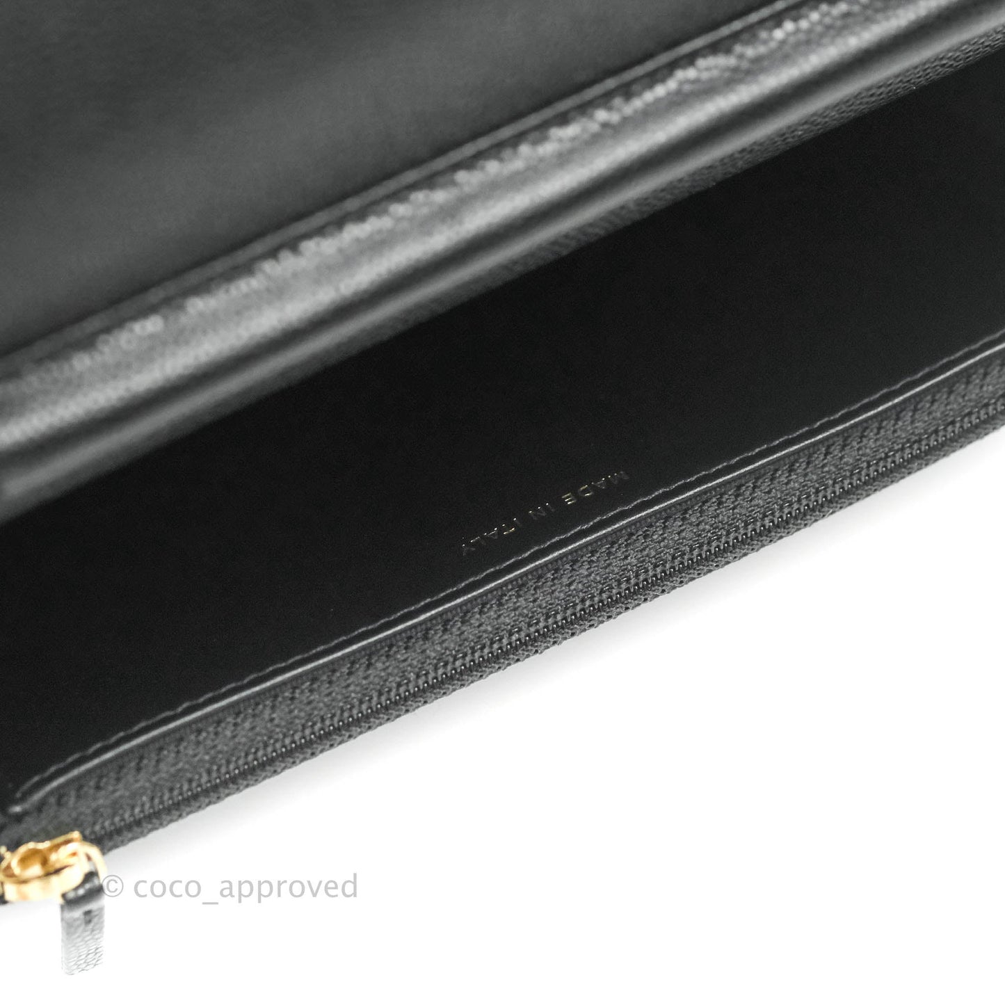 Chanel Quilted WOC Black Caviar Gold Hardware With Charms