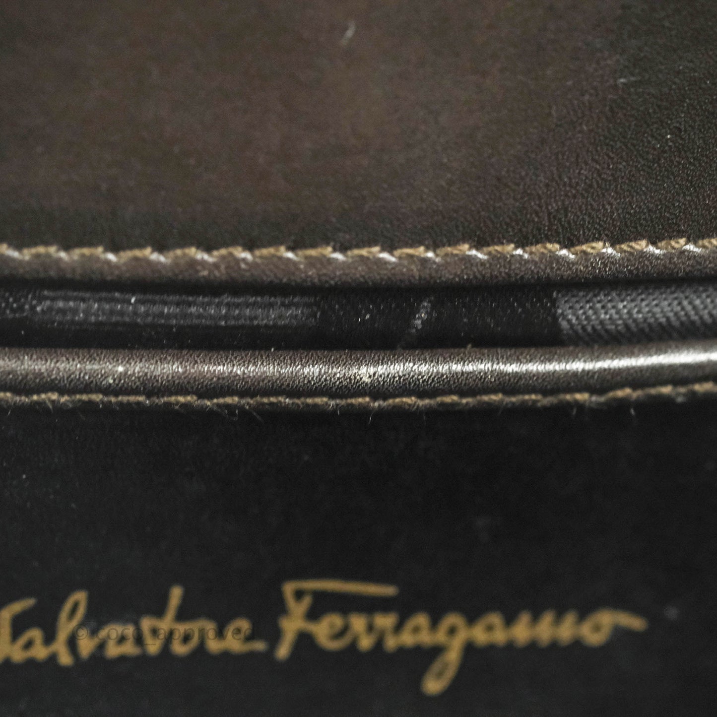 Salvatore Ferragamo Vintage Gancini Mini Crossbody bag Black Calfskin Gold Hardware