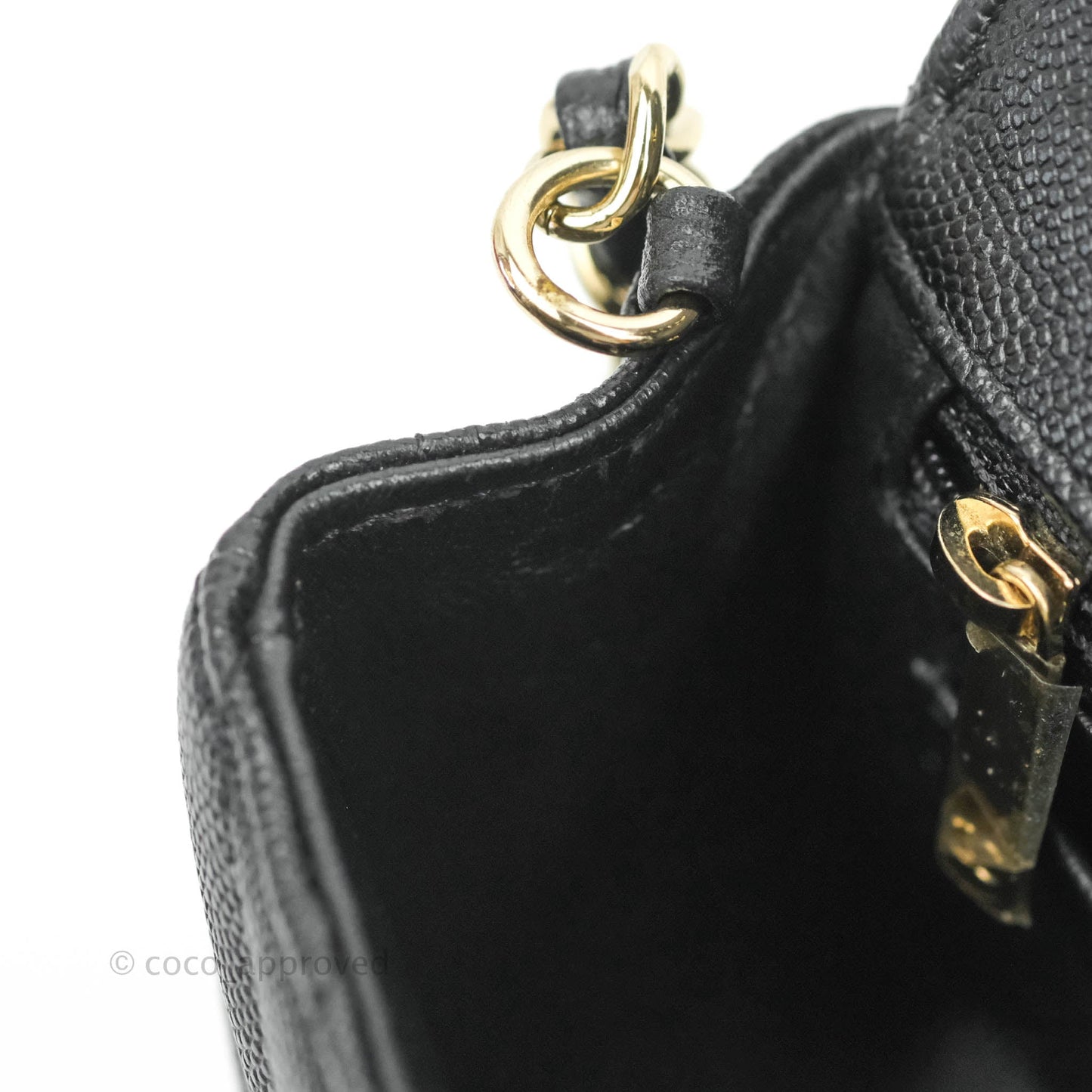 Chanel Chevron Mini Rectangular Flap Black Caviar Gold Hardware 18B
