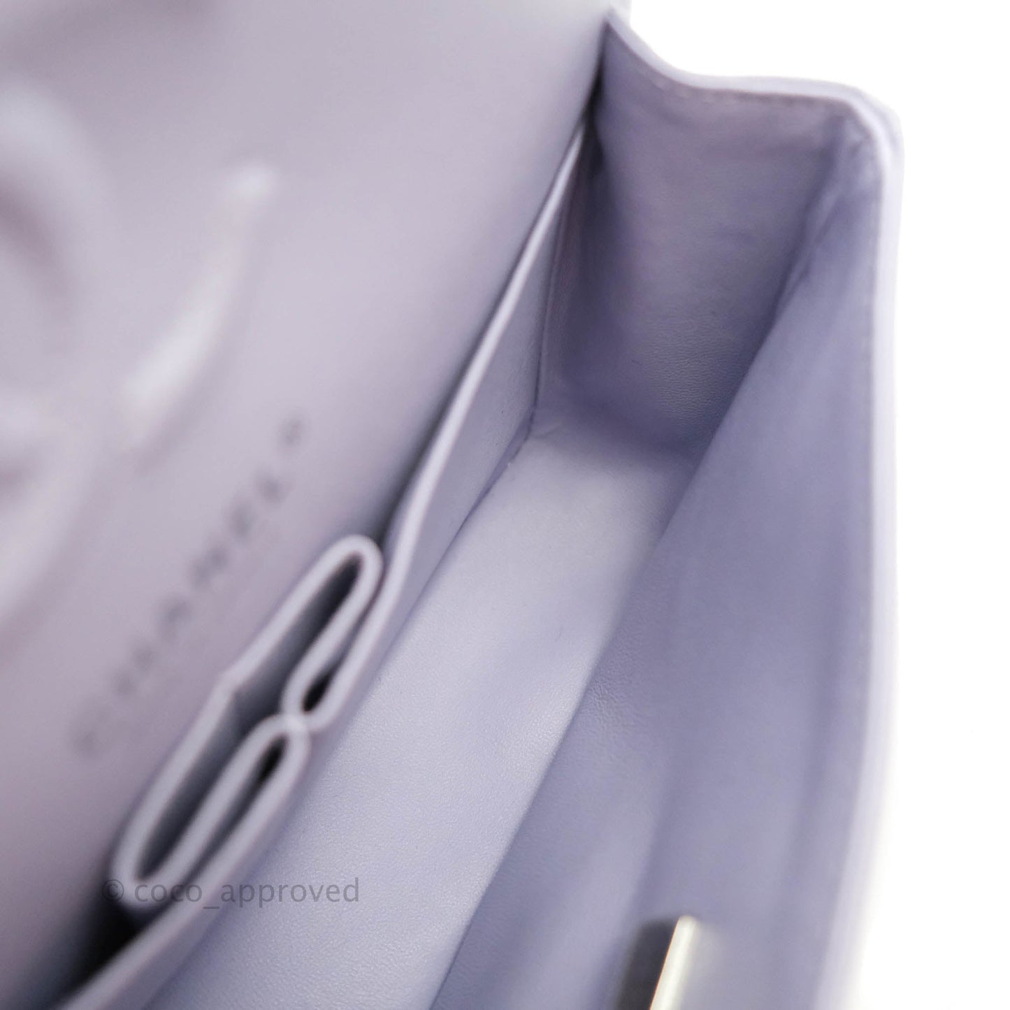 Chanel Classic Small S/M Flap Lilac Caviar Silver Hardware 21K