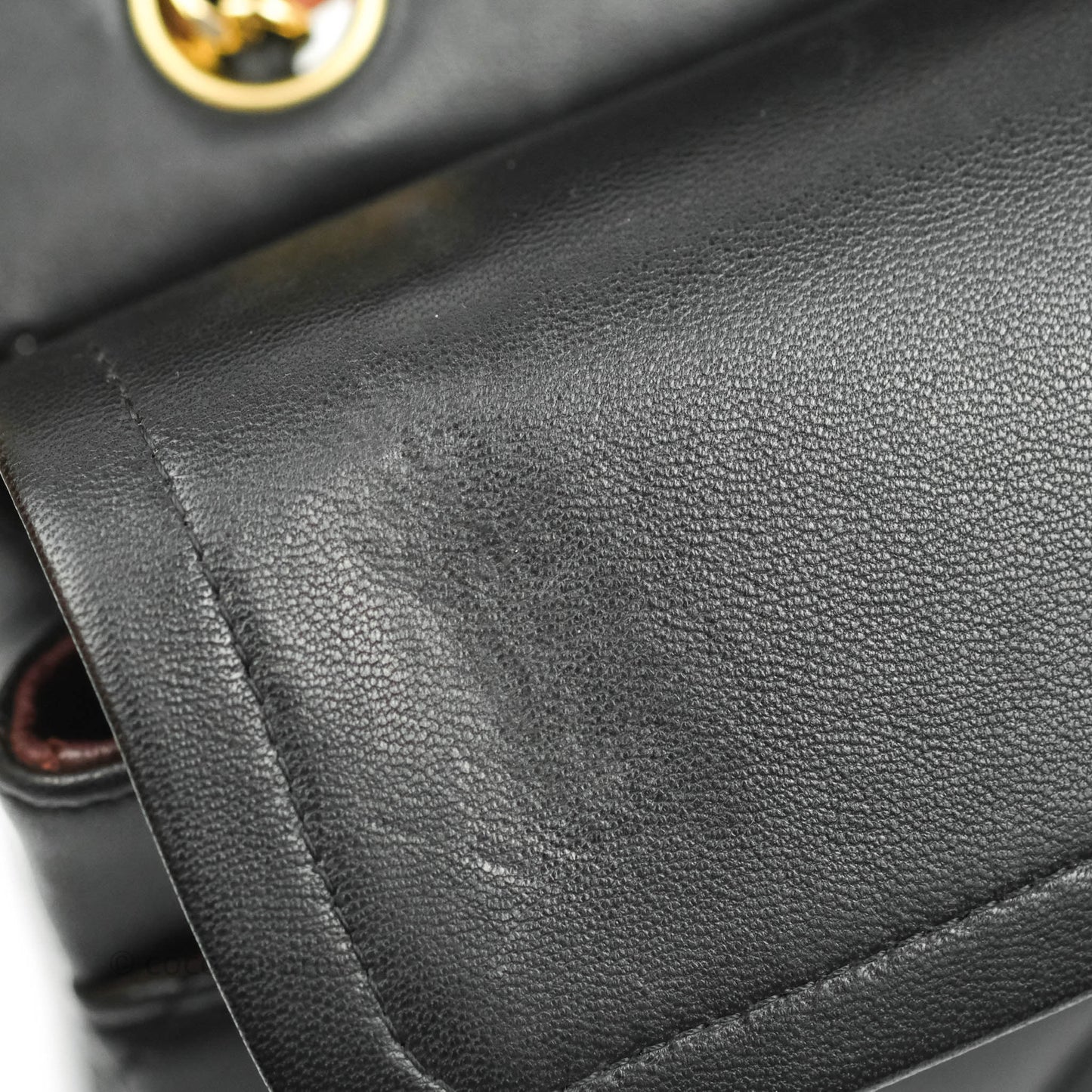 Chanel Classic M/L Medium Double Flap Black Lambskin Gold Hardware
