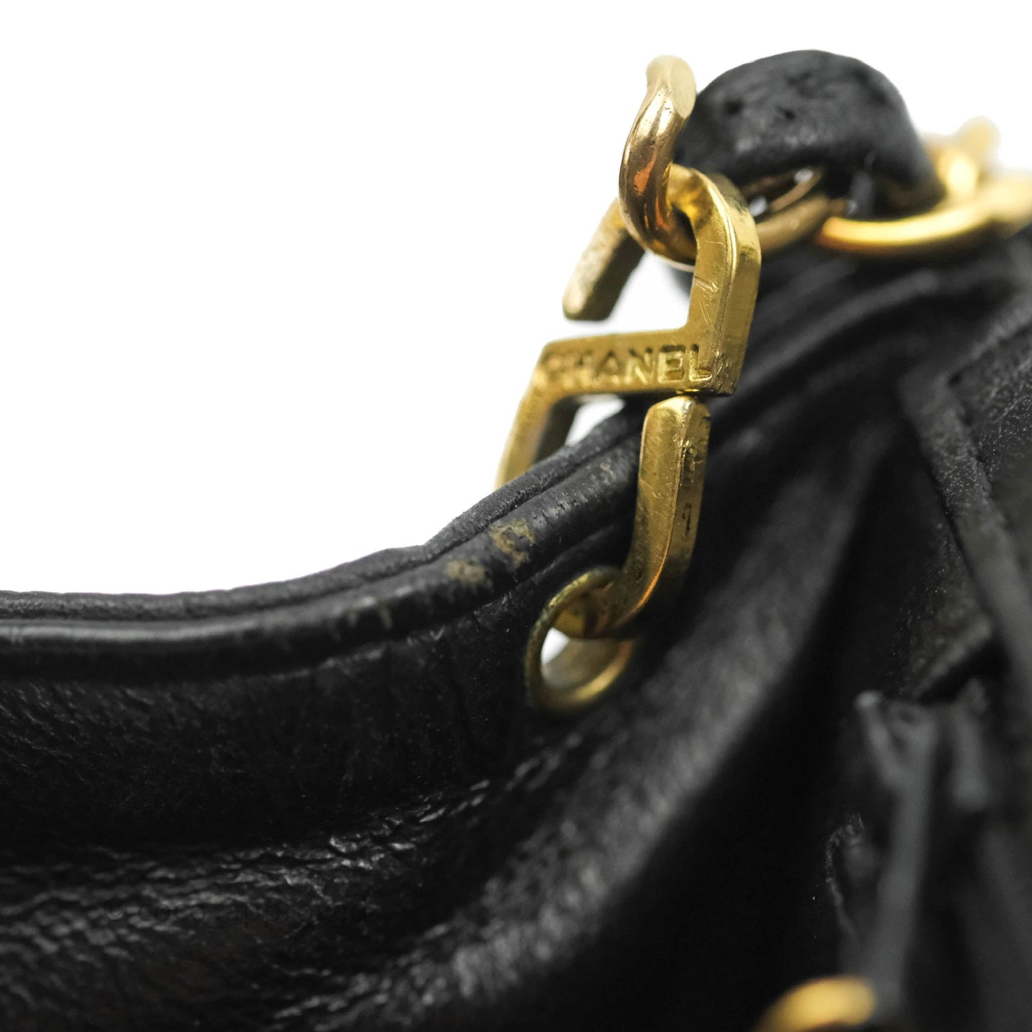Chanel Vintage Medium Classic Diana Flap Bag Black Caviar 24K Gold Hardware
