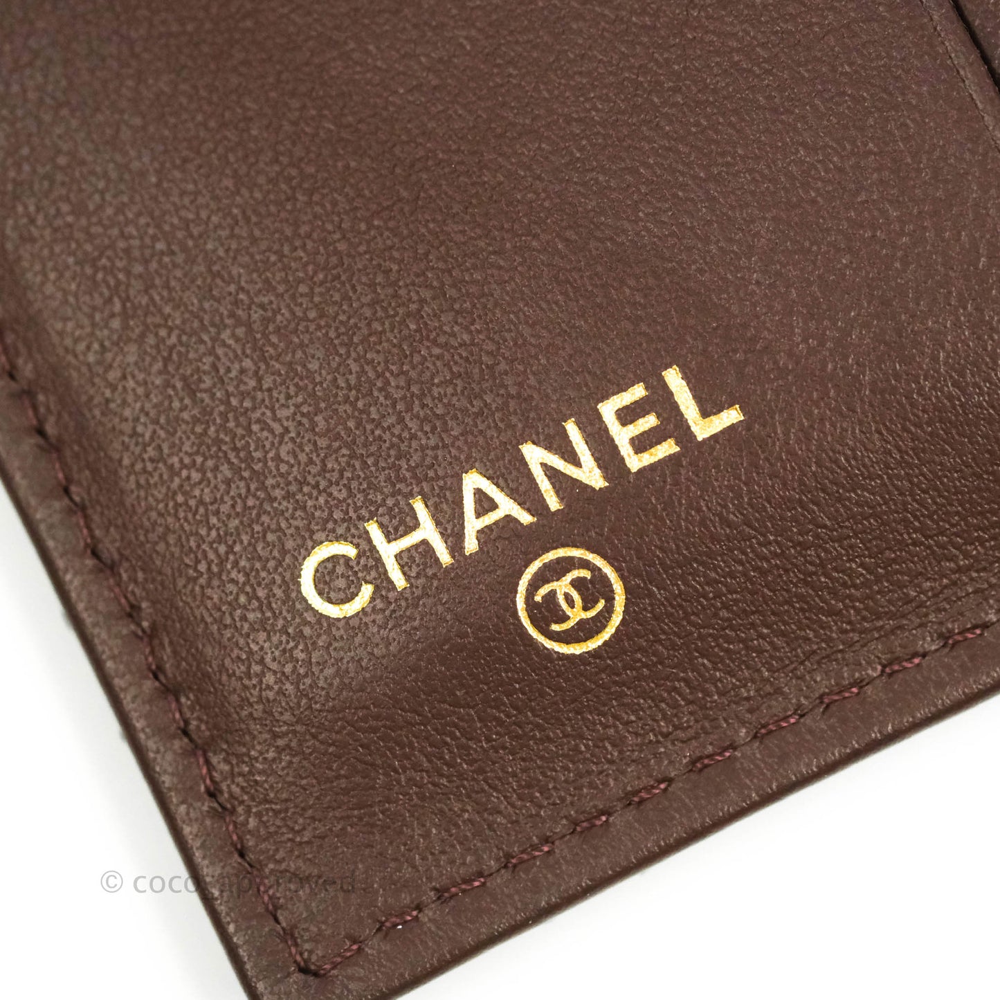 Chanel Classic Quilted Card Holder Photo ID Black Caviar Gold Hardware