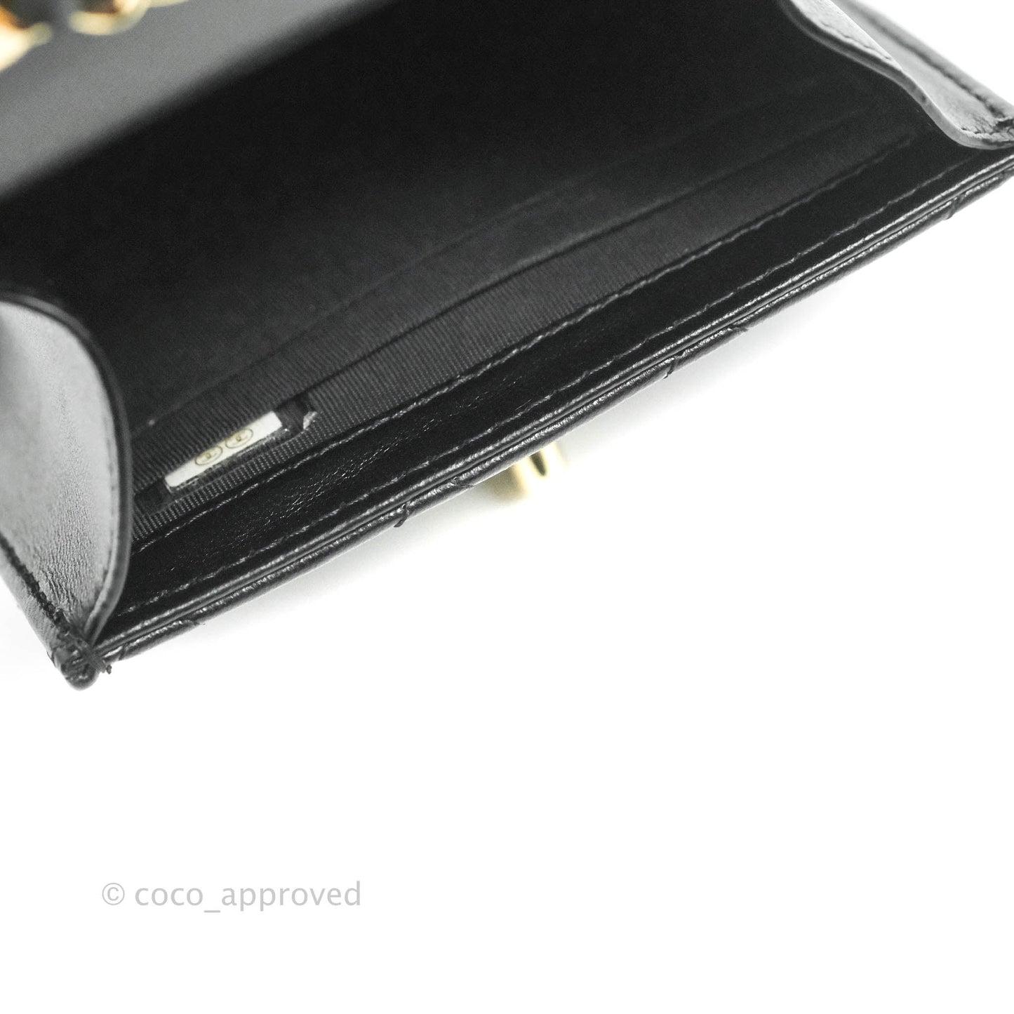 Chanel Mini Quilted Trendy CC Clutch With Chain Black Lambskin Gold Hardware