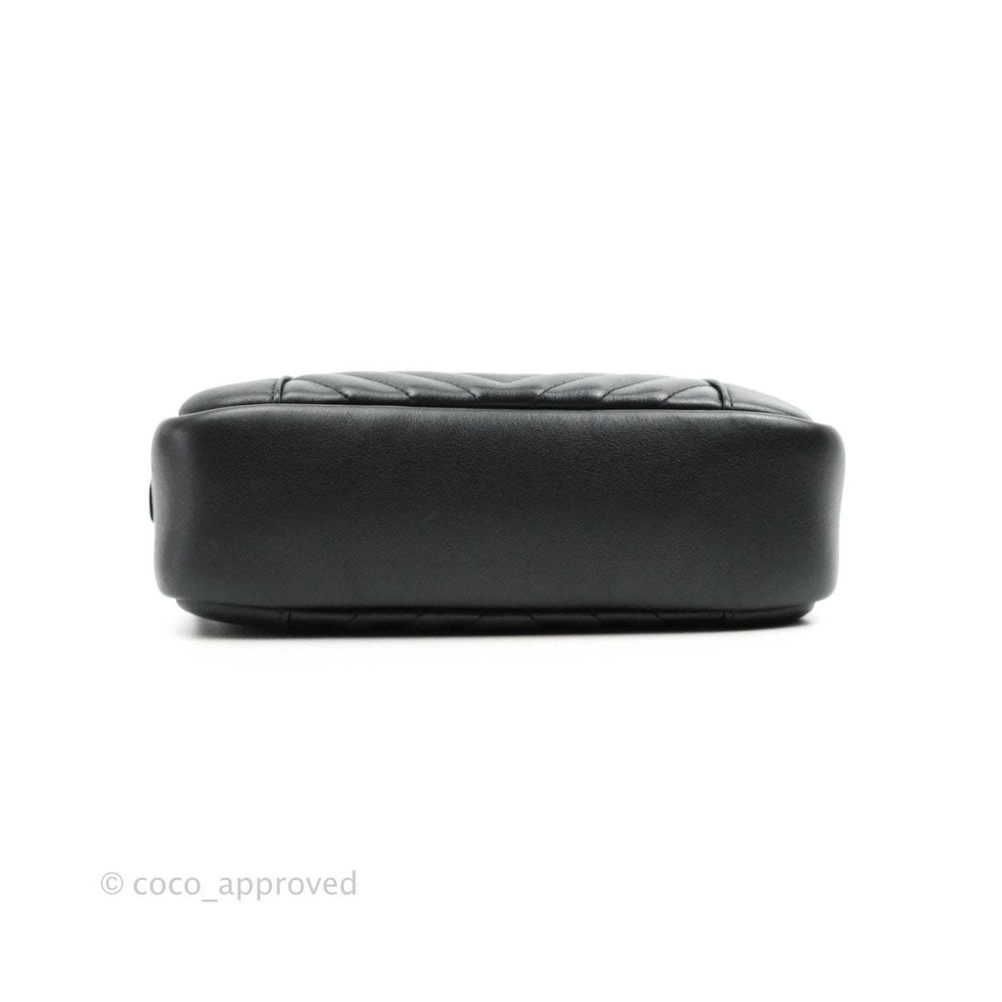 Chanel Daily Chevron Camera Case Black Calfskin Gold Hardware