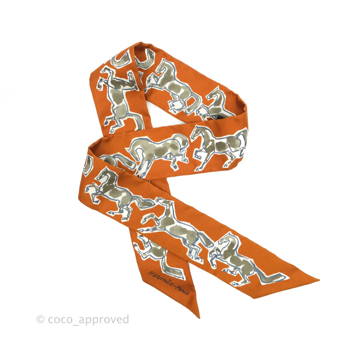 Hermès Silk Chevaux en Liberte Twilly