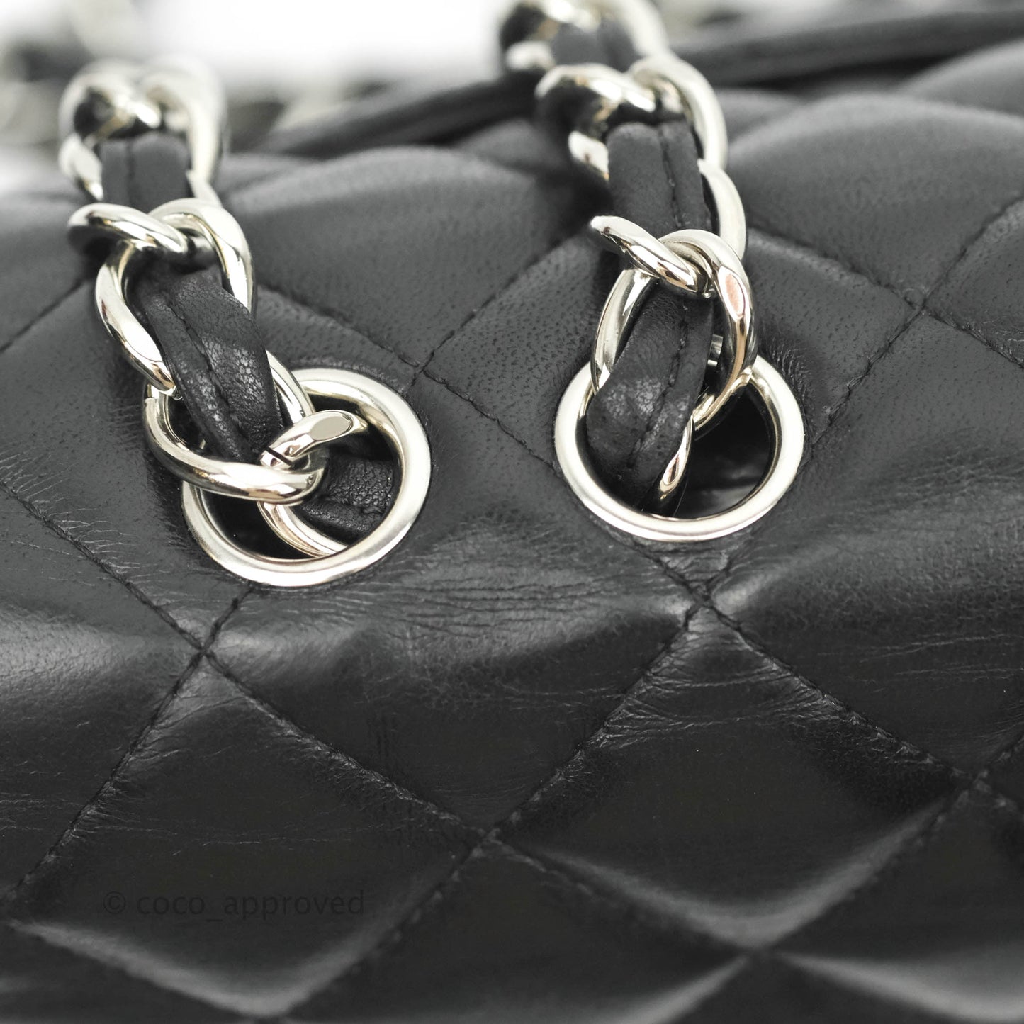 Chanel Jumbo Single Flap Black Lambskin Silver Hardware⁣⁣