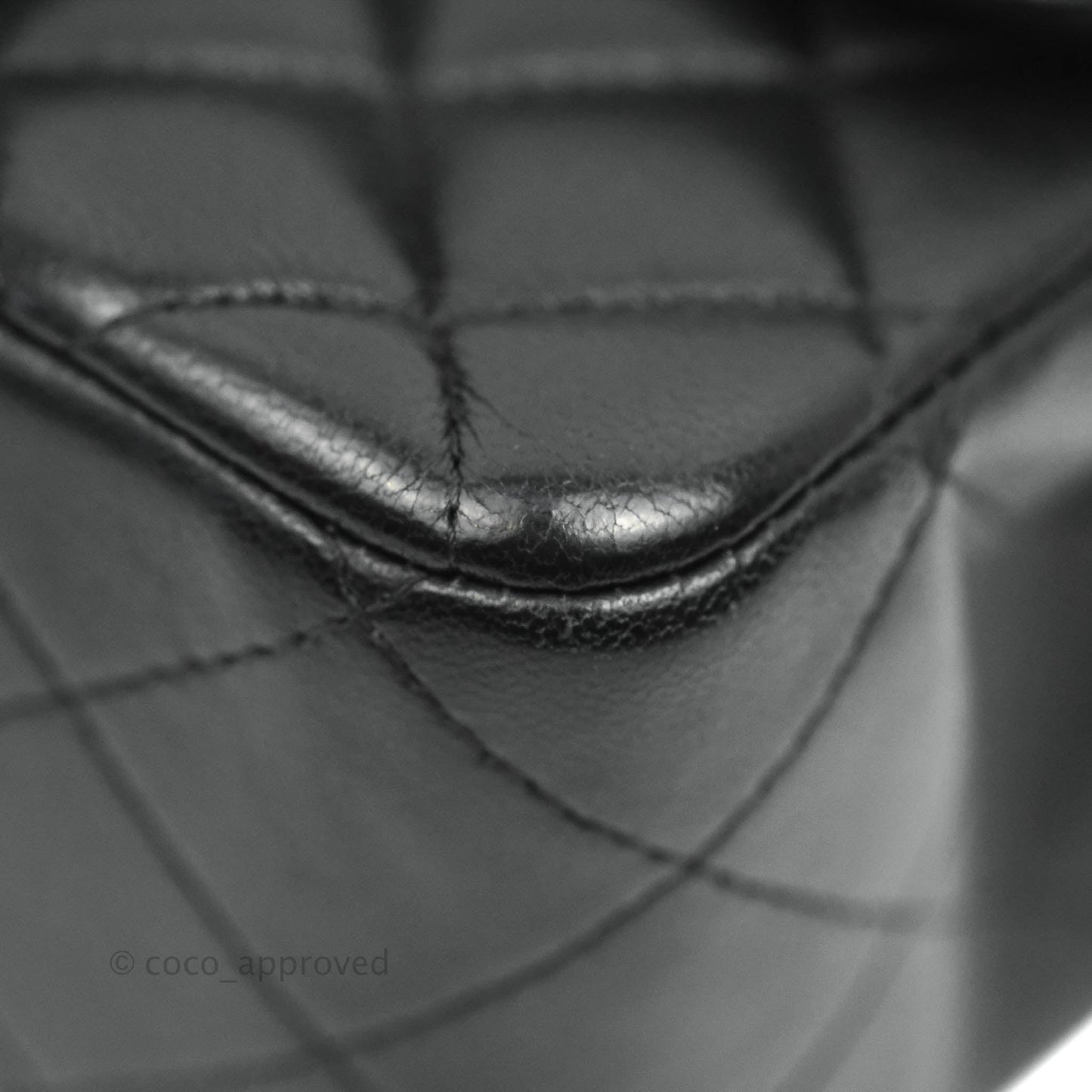 Chanel Mini Square Black Lambskin Silver Hardware