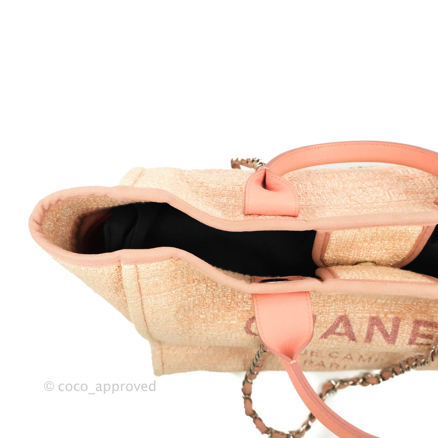 Chanel Large Deauville Pink Tweed