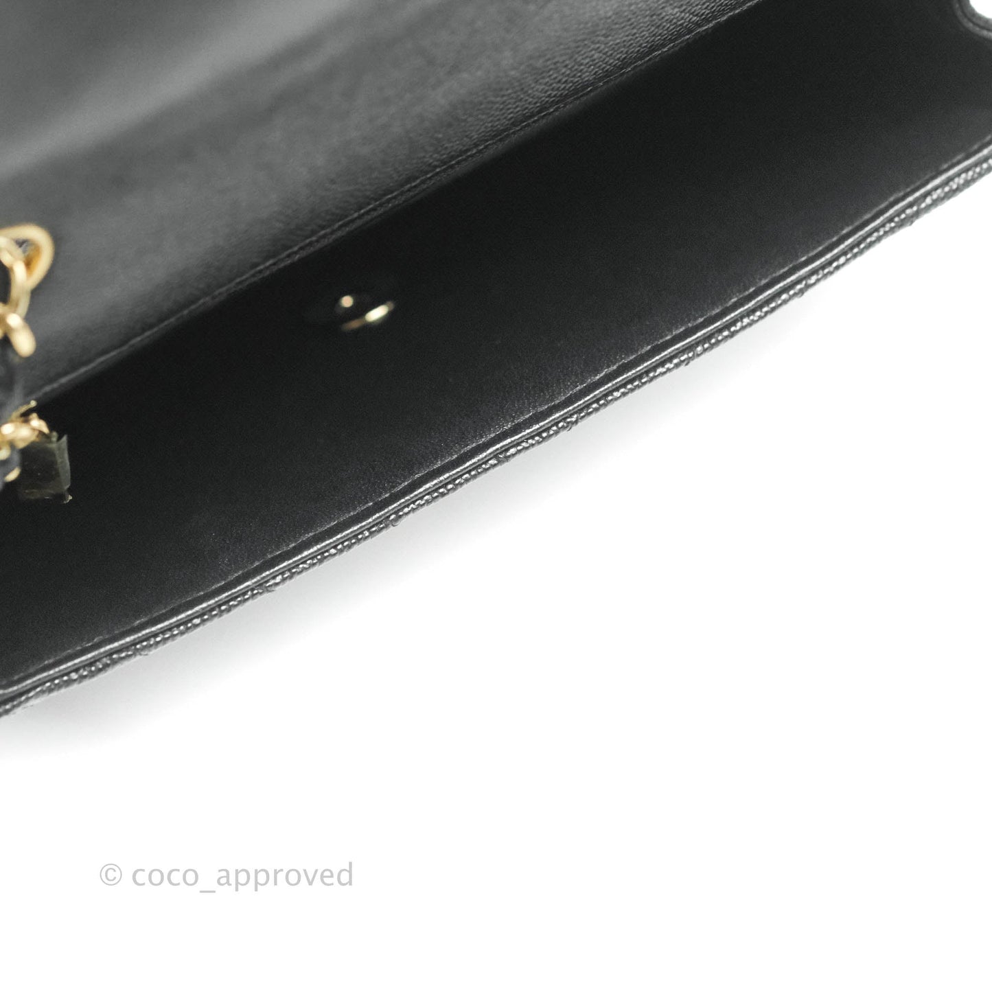 Chanel Chevron Mini Rectangular Flap Black Caviar Gold Hardware 18B