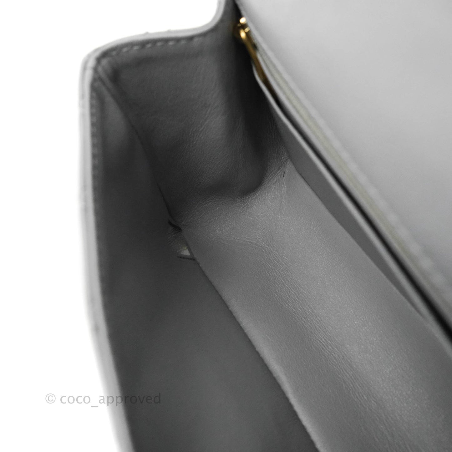 Chanel Mini Reissue 224 Grey Aged Calfskin Aged Gold Hardware