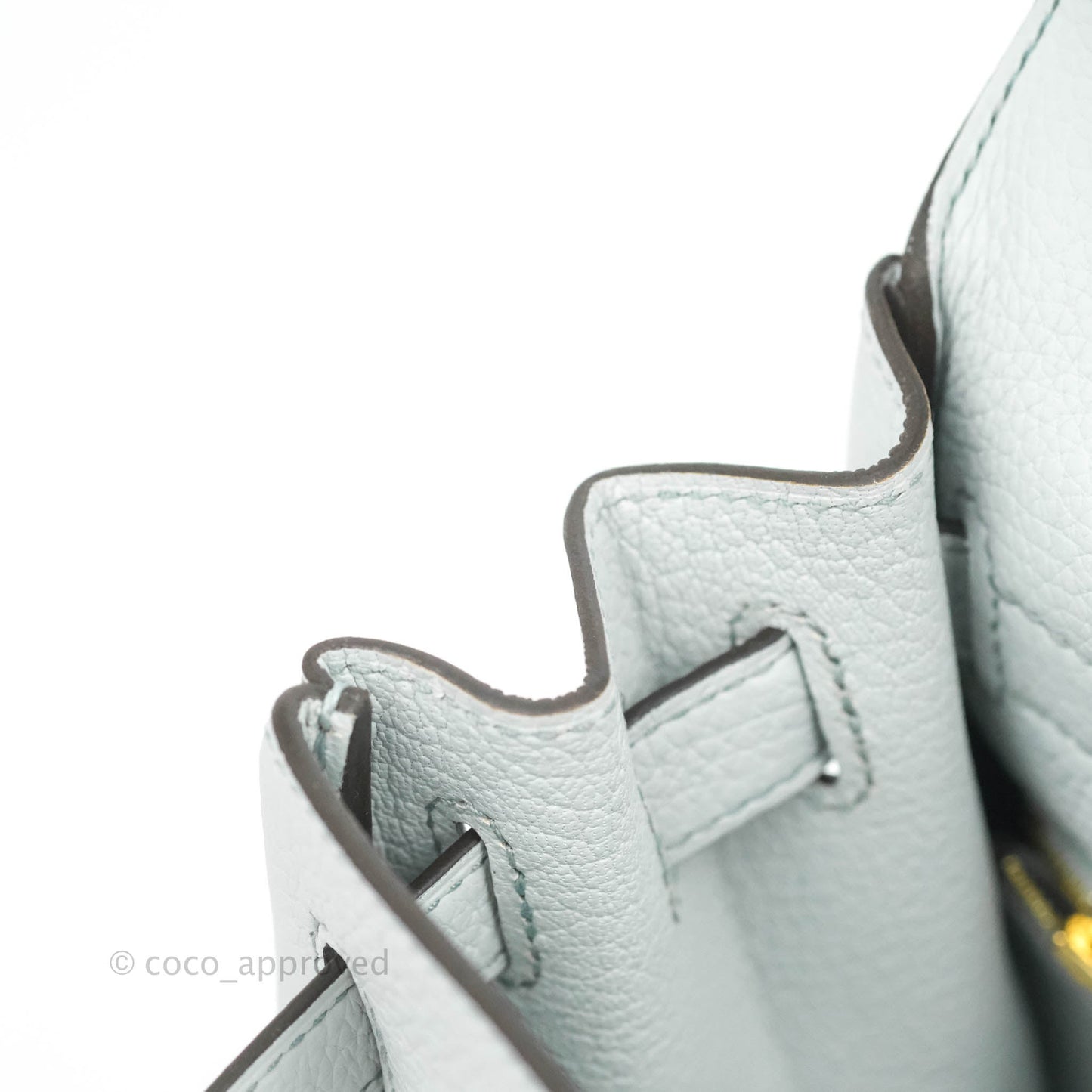 Hermès Kelly 28 Retourne Taurillon Clemence Bleu Pale Gold Hardware