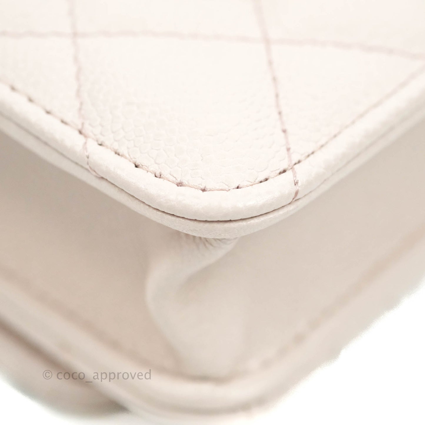 Chanel Quilted WOC Lilac Caviar CC Coco Chain Gold Hardware