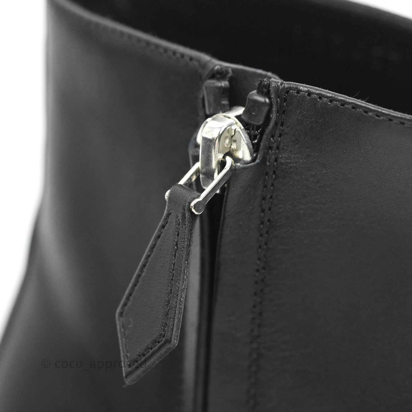 Hermès Black Leather Boots Size 36.5