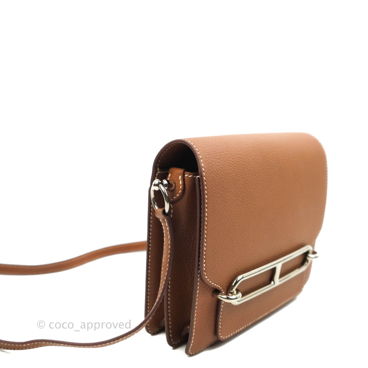 Hermès Roulis Mini 18 Fauve Barenia Palladium Hardware