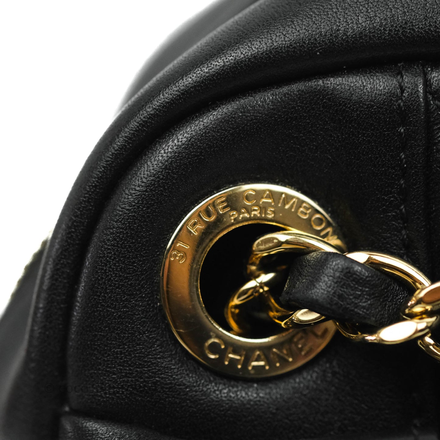 Chanel Daily Chevron Camera Case Black Calfskin Gold Hardware