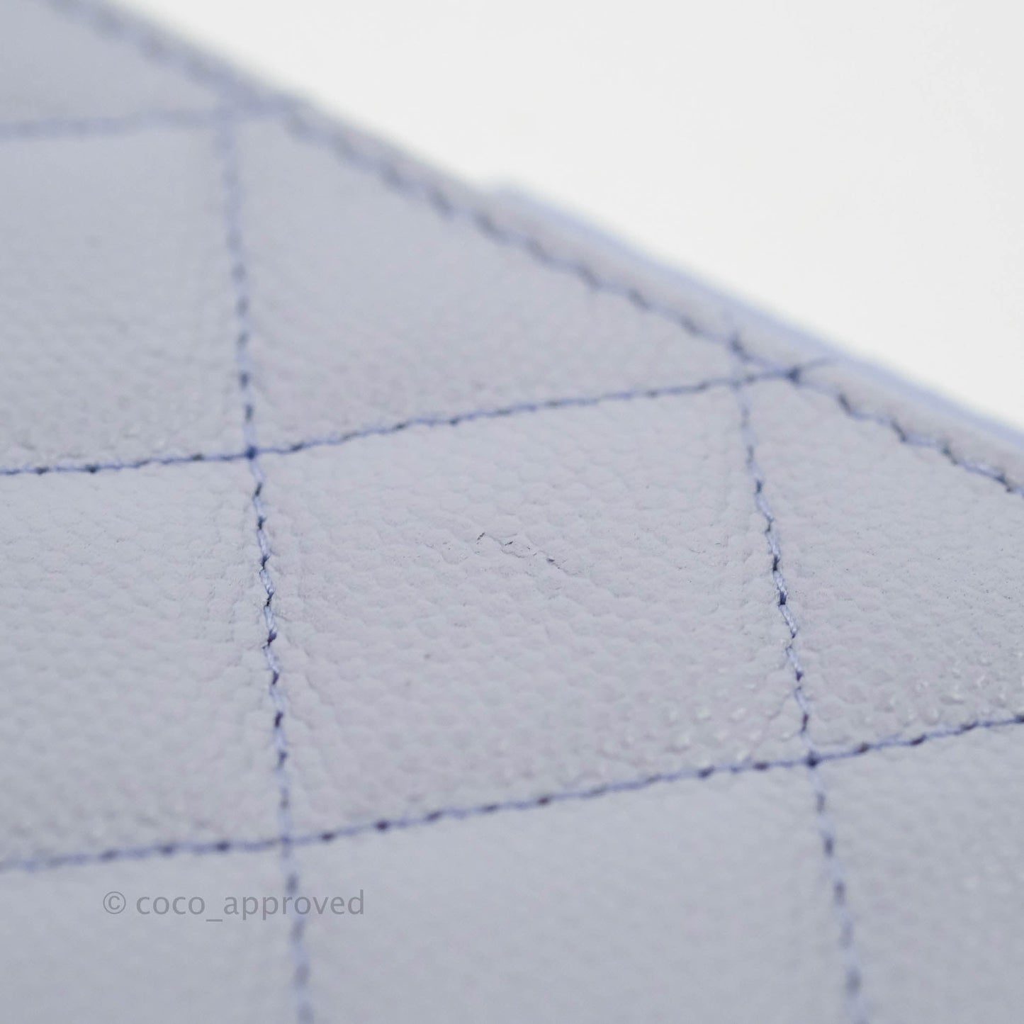 Chanel Quilted Mini O Case Lilac Caviar Silver Hardware 21K
