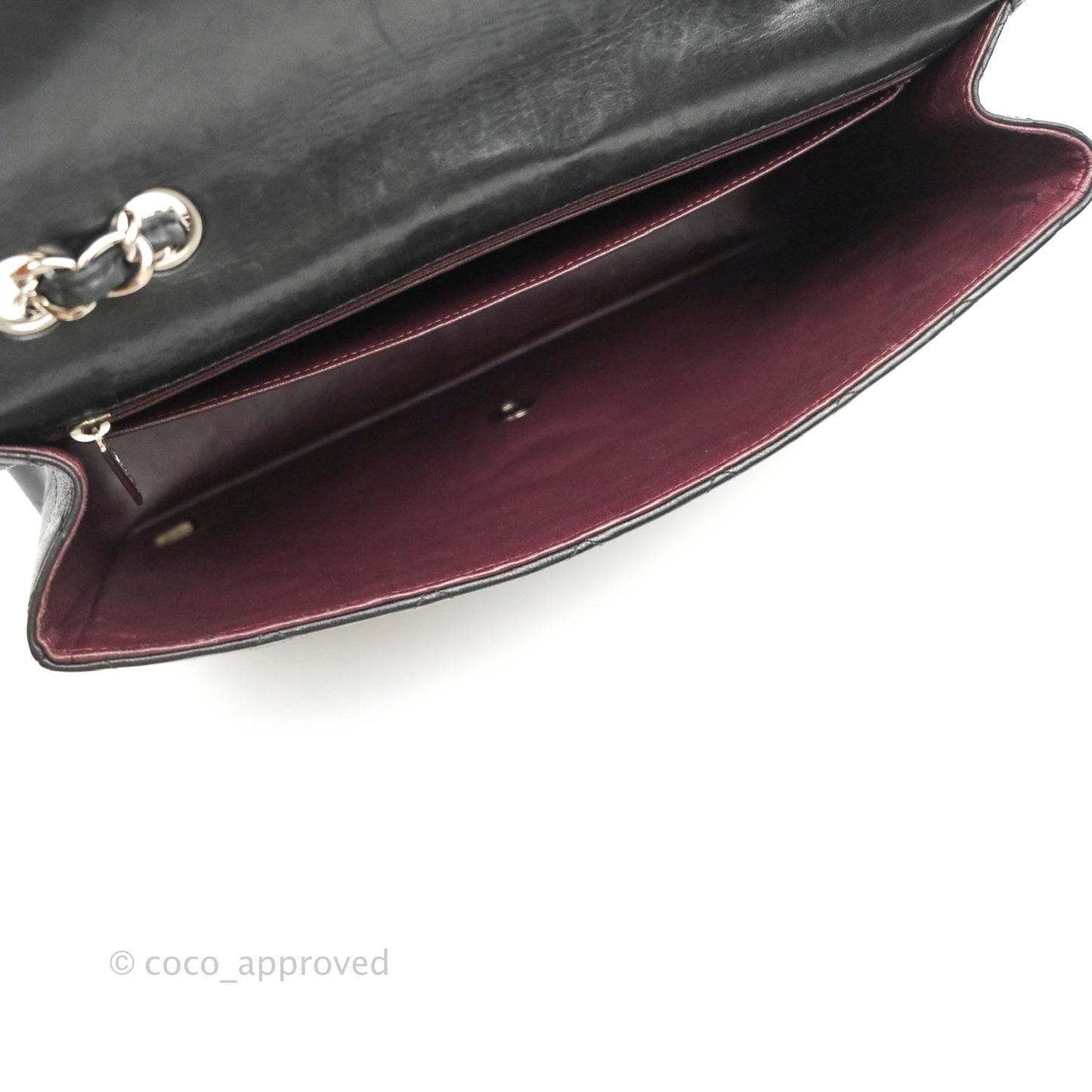 Chanel Jumbo Single Flap Black Lambskin Silver Hardware⁣⁣