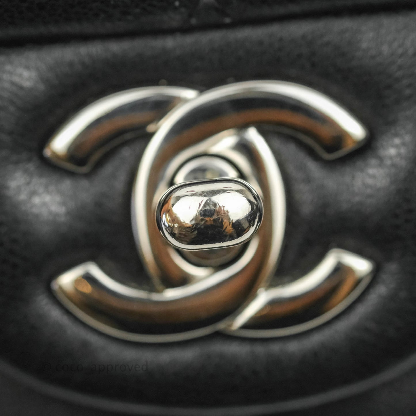 Chanel Mini Square Black Lambskin Silver Hardware