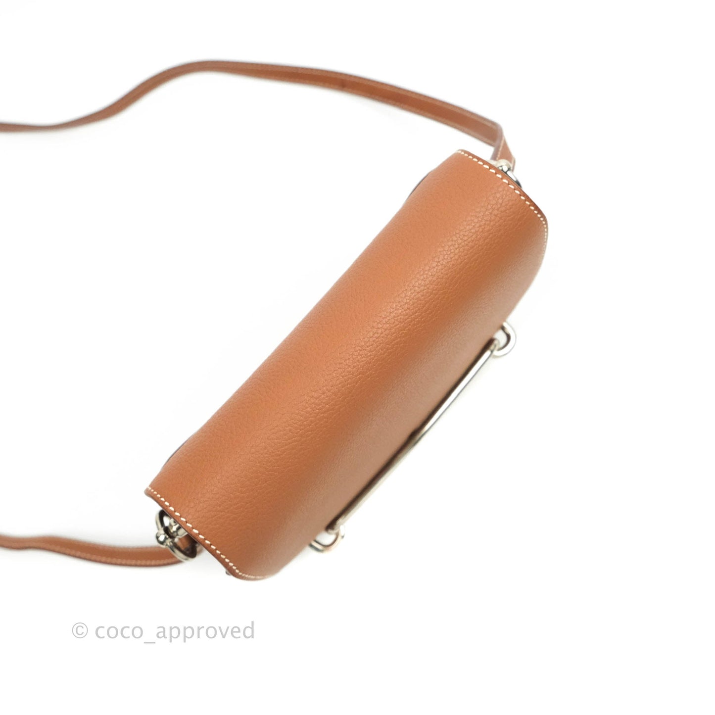 Hermès Roulis Mini 18 Fauve Barenia Palladium Hardware