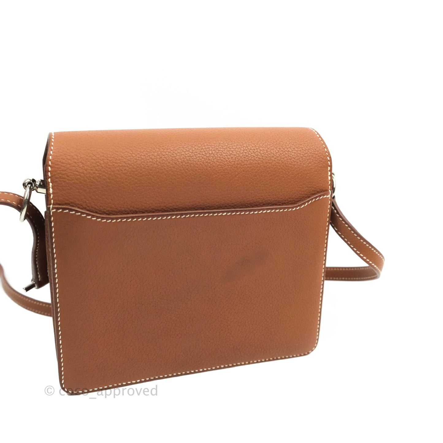 Hermès Roulis Mini 18 Fauve Barenia Palladium Hardware