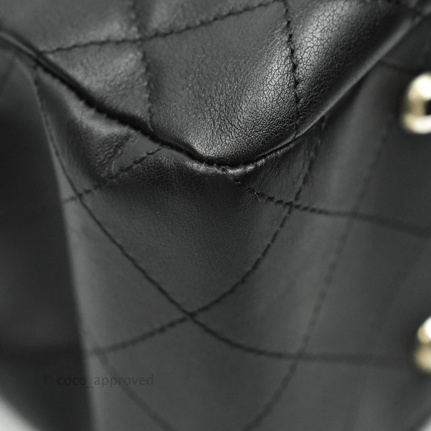 Chanel Quilted Timeless Tote Black Calfskin Silver Hardware