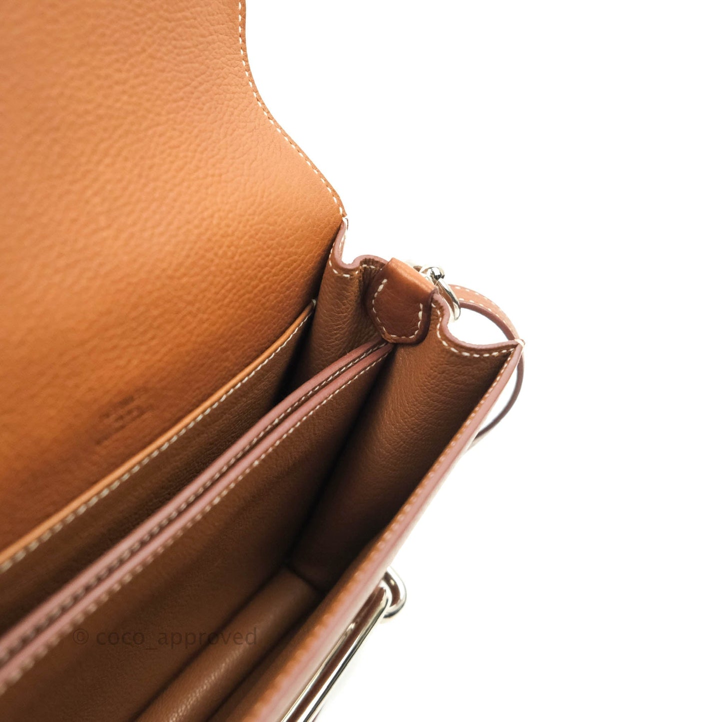 Hermès Roulis Mini 18 Fauve Barenia Palladium Hardware
