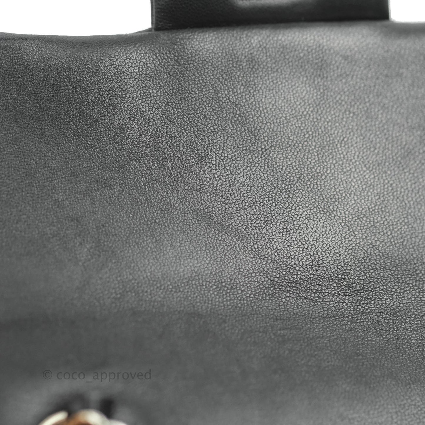 Chanel Mini Square Black Lambskin Silver Hardware