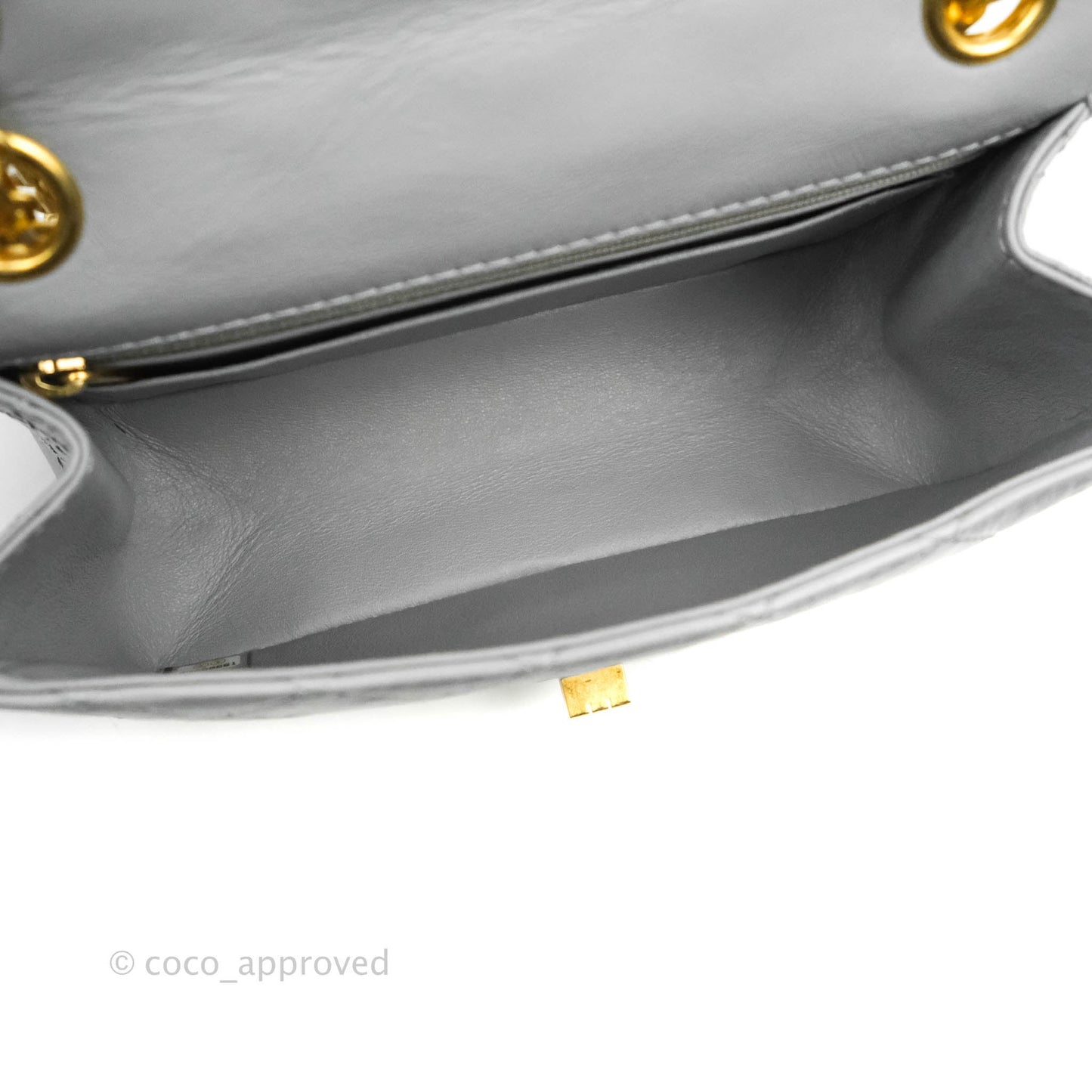 Chanel Mini Reissue 224 Grey Aged Calfskin Aged Gold Hardware