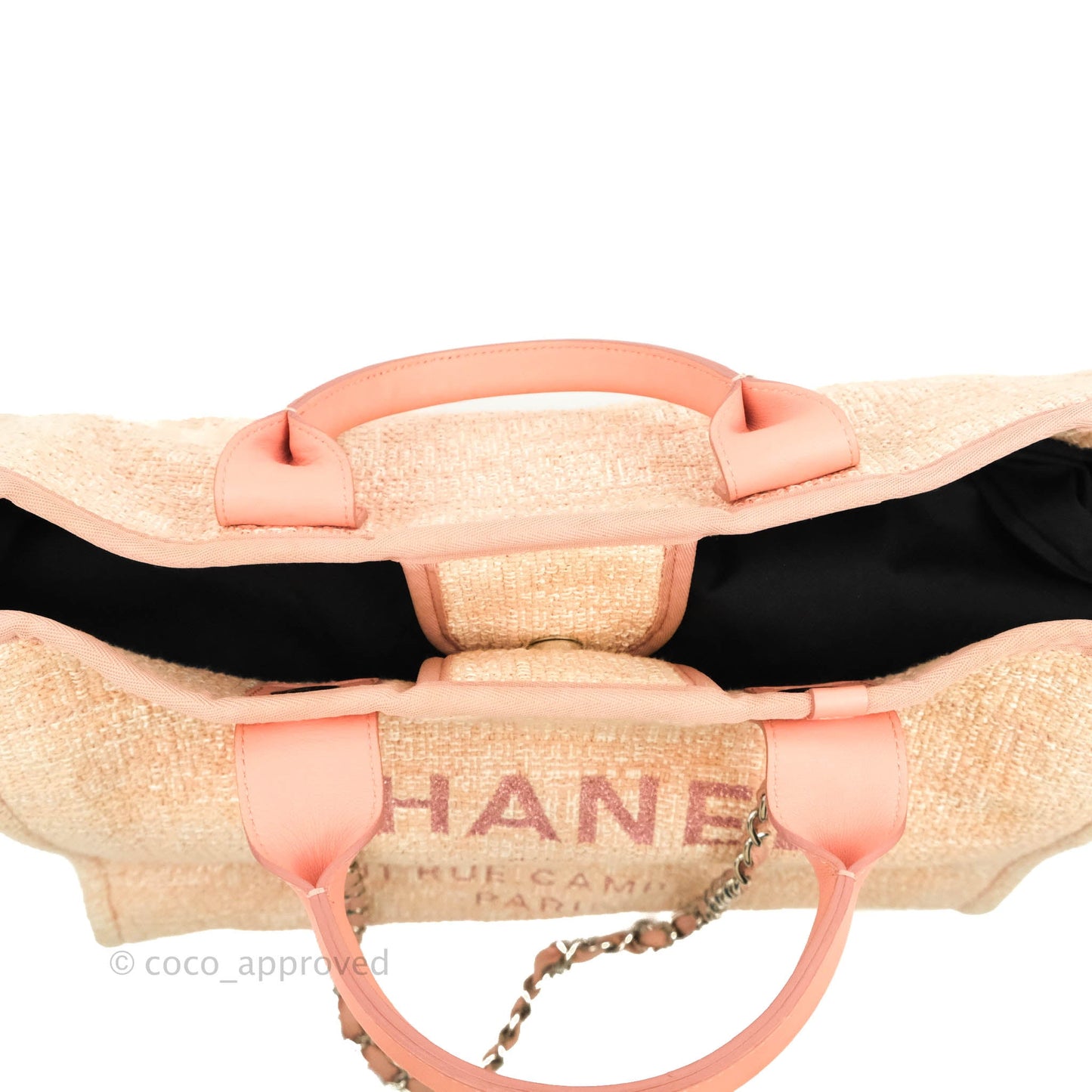 Chanel Large Deauville Pink Tweed