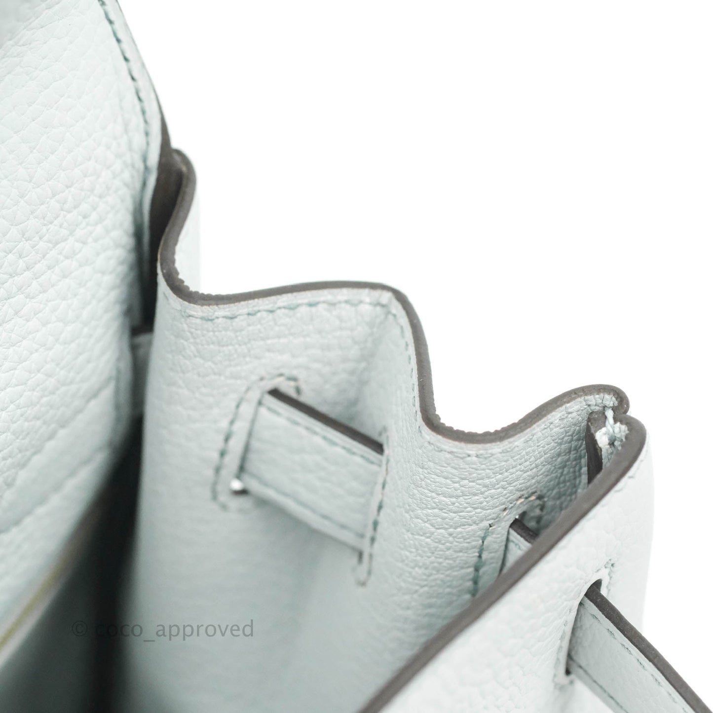 Hermès Kelly 28 Retourne Taurillon Clemence Bleu Pale Gold Hardware