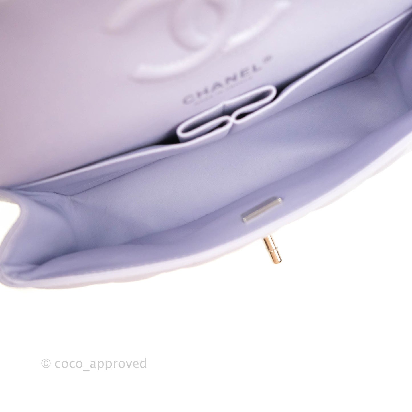 Chanel Classic Small S/M Flap Lilac Caviar Silver Hardware 21K