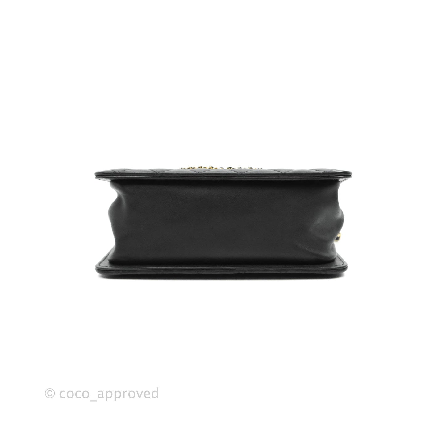 Chanel Small Accordion Tote Bag Black Calfskin Gold Hardware