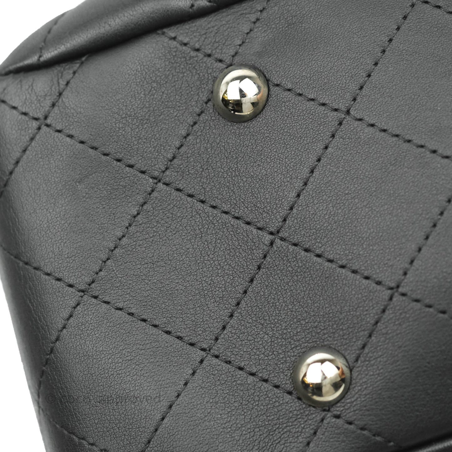 Chanel Quilted Timeless Tote Black Calfskin Silver Hardware