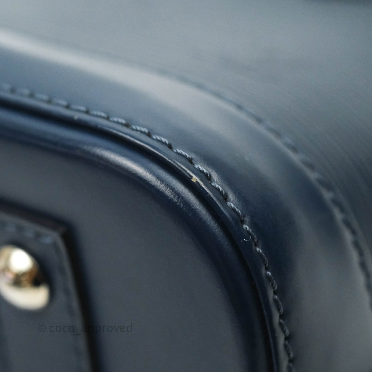 Louis Vuitton Epi Alma BB Navy Silver Hardware