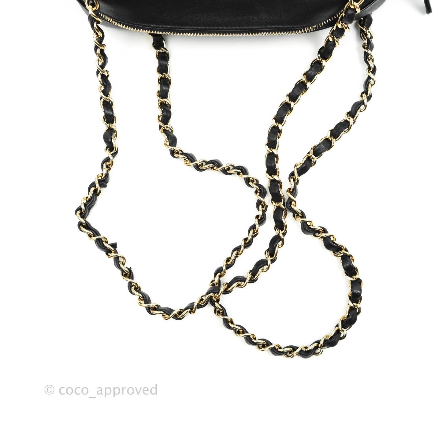 Chanel Daily Chevron Camera Case Black Calfskin Gold Hardware