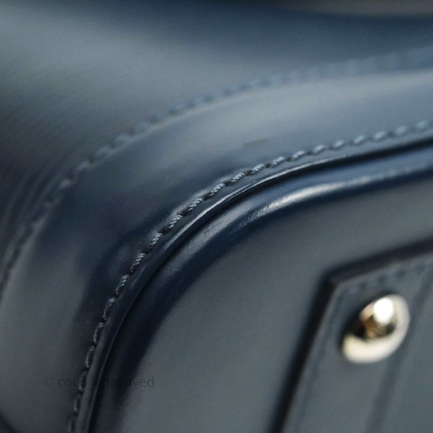 Louis Vuitton Epi Alma BB Navy Silver Hardware