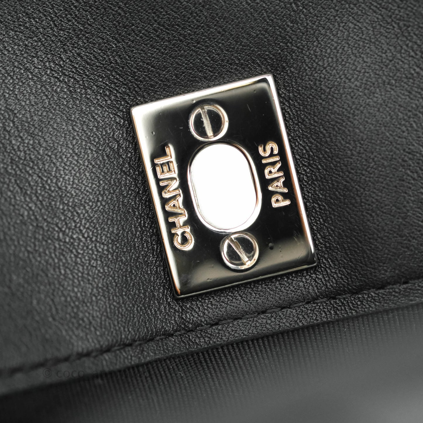Chanel Quilted Timeless Tote Black Calfskin Silver Hardware