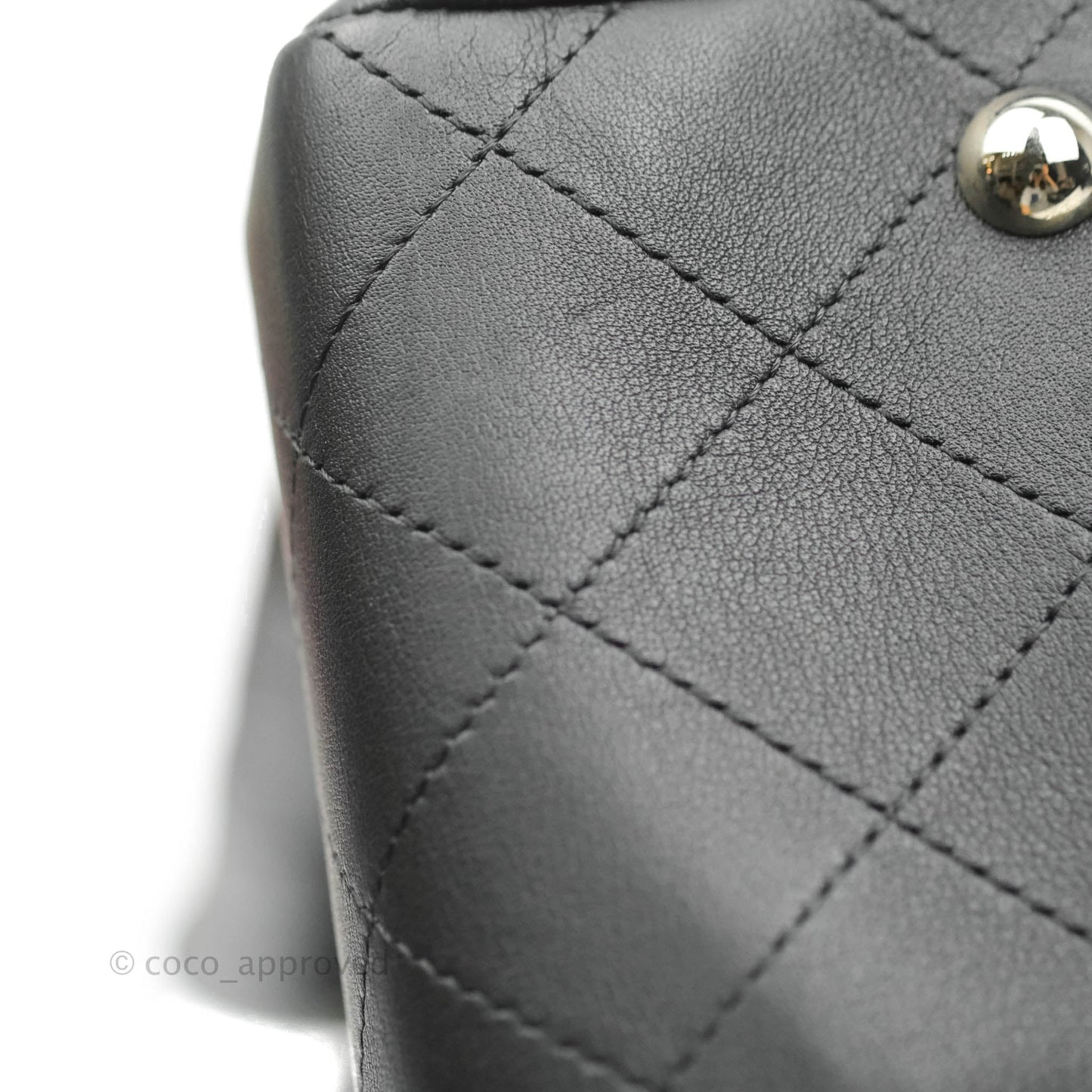 Chanel Quilted Timeless Tote Black Calfskin Silver Hardware