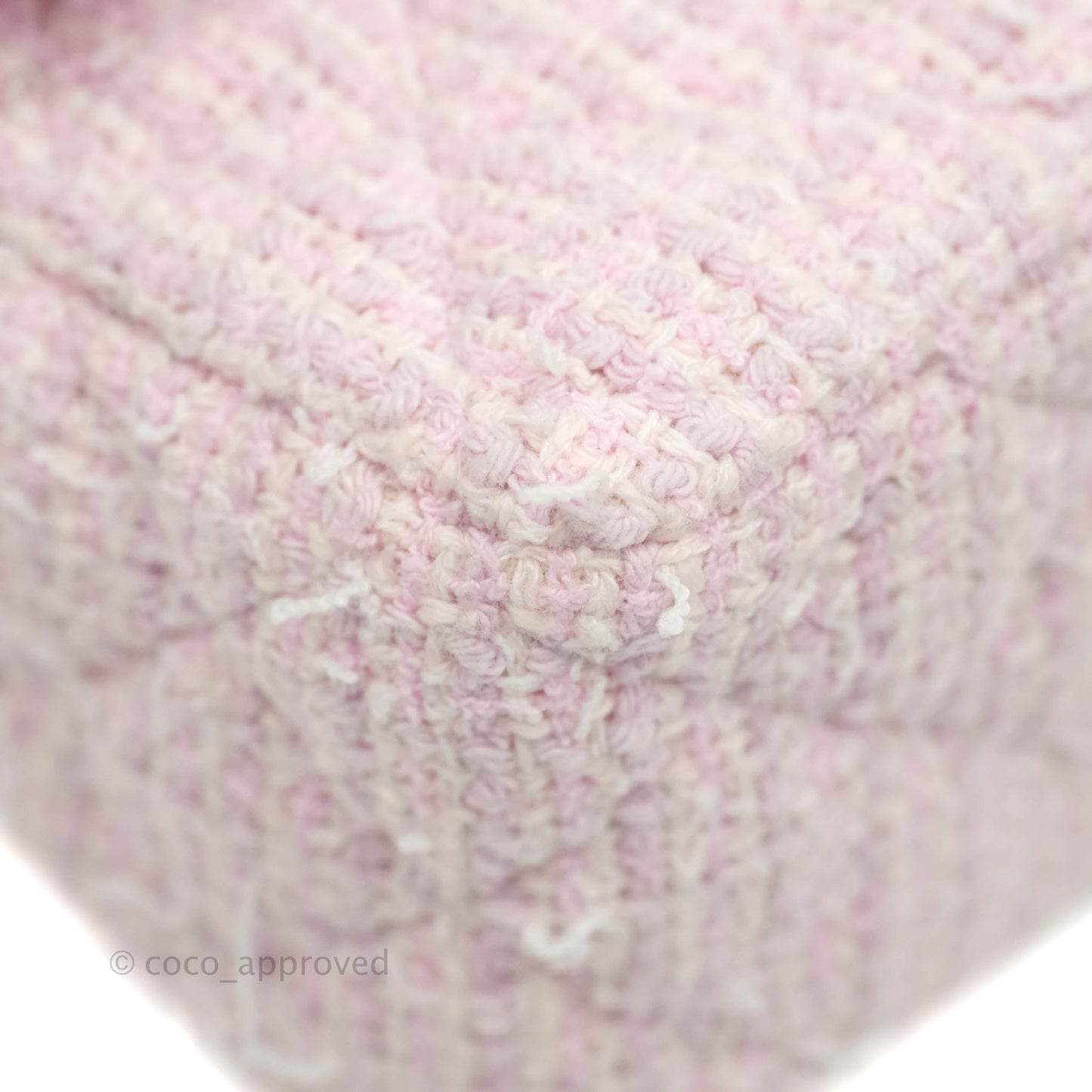 Chanel Quilted Mini Rectangular Flap Pink Tweed Gold Hardware
