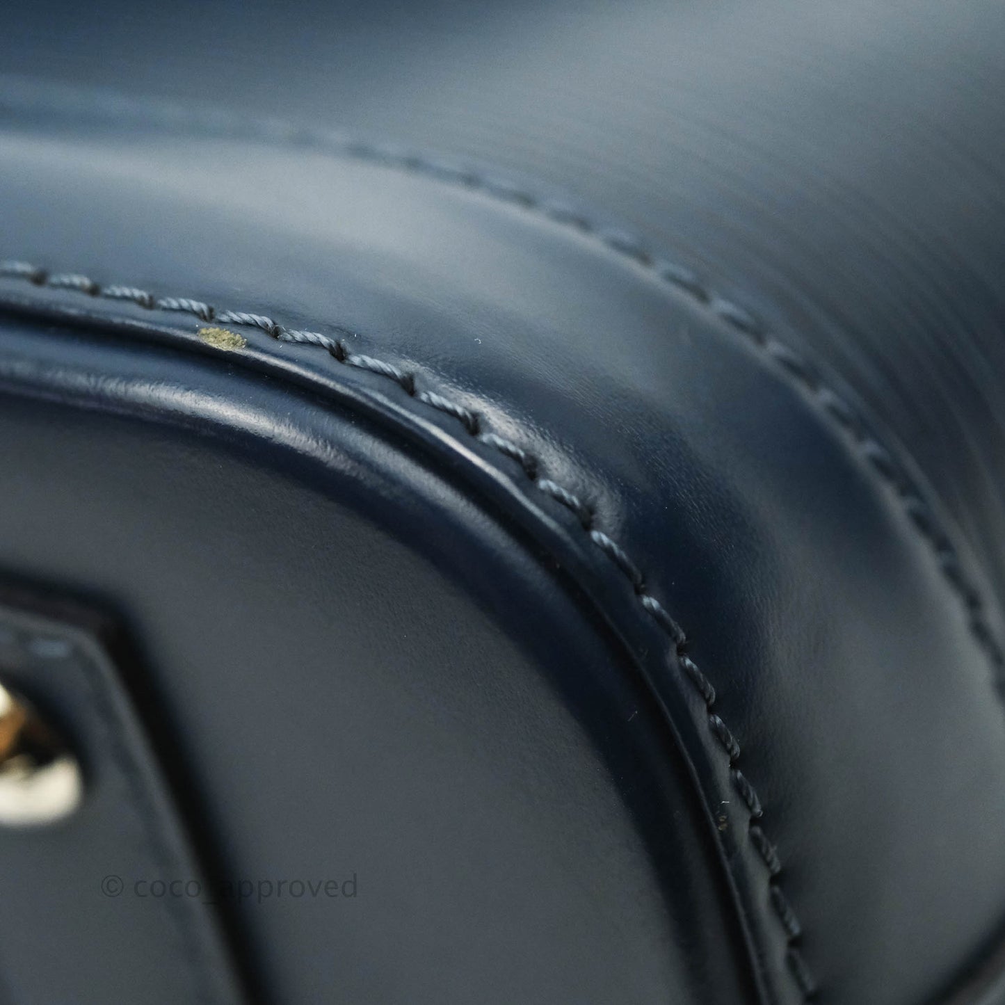 Louis Vuitton Epi Alma BB Navy Silver Hardware