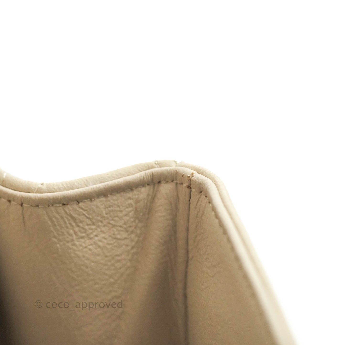 Chanel Classic M/L Medium Double Flap Light Beige Lambskin Gun Metal