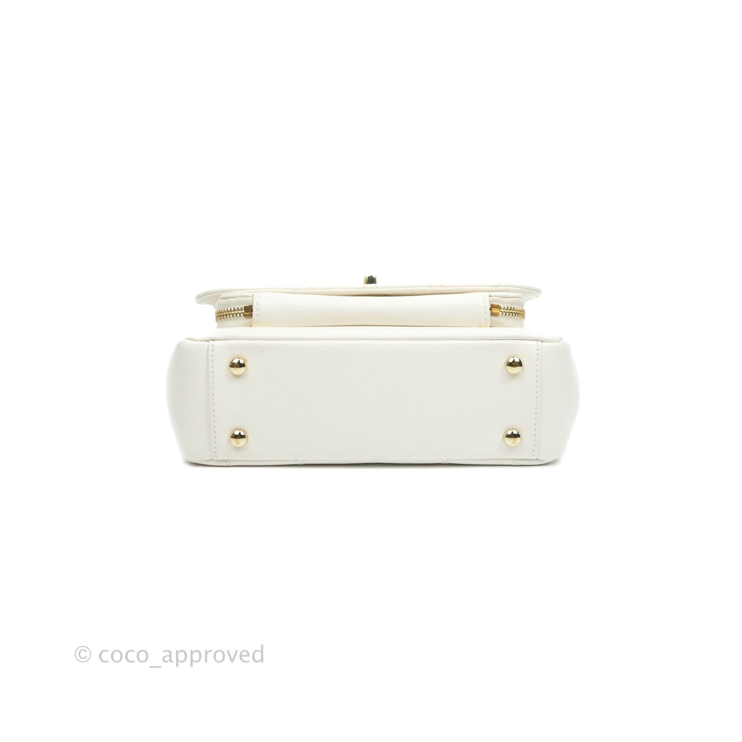 Chanel Quilted Medium Business Affinity Flap White Caviar Gold Hardware