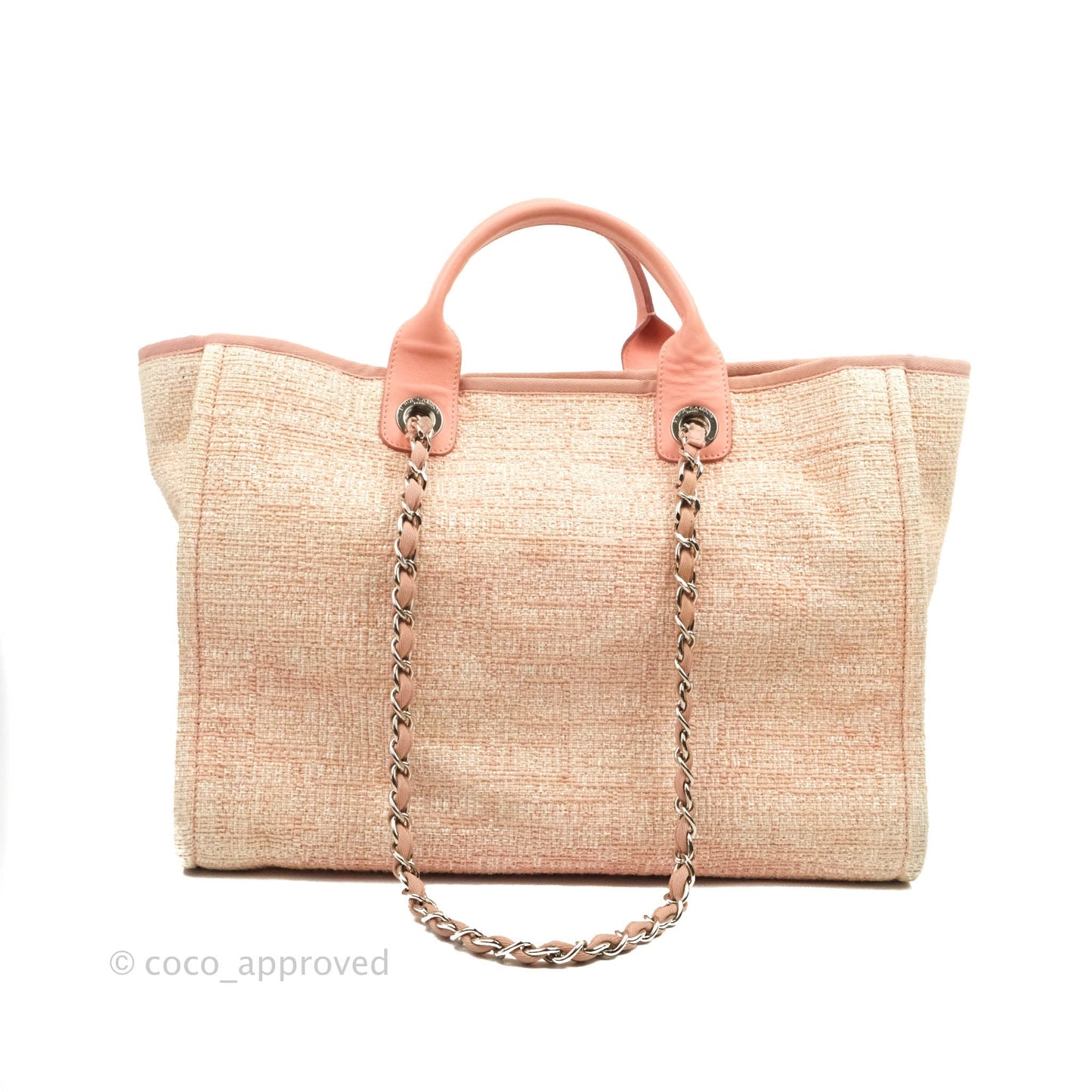 Chanel Large Deauville Pink Tweed