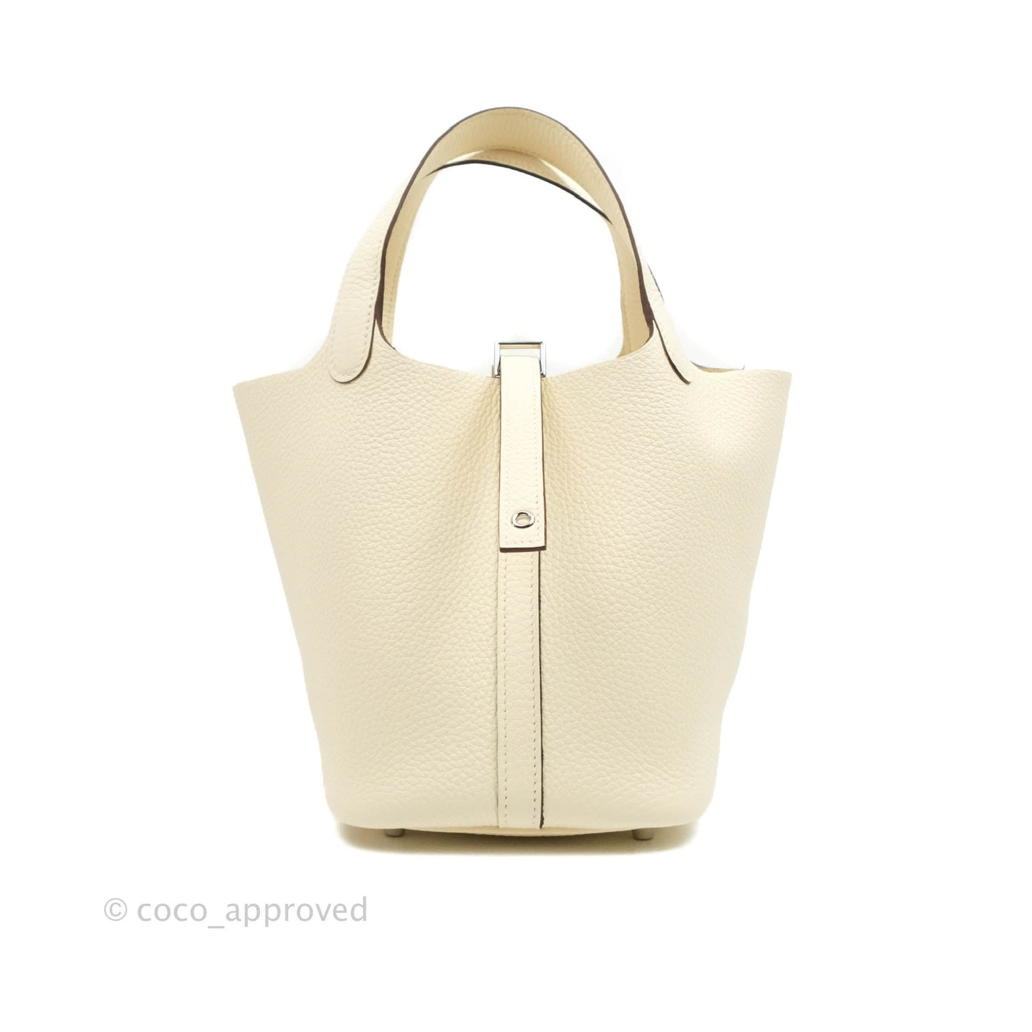Hermès Clemence Picotin Lock 18 Nata Silver Hardware