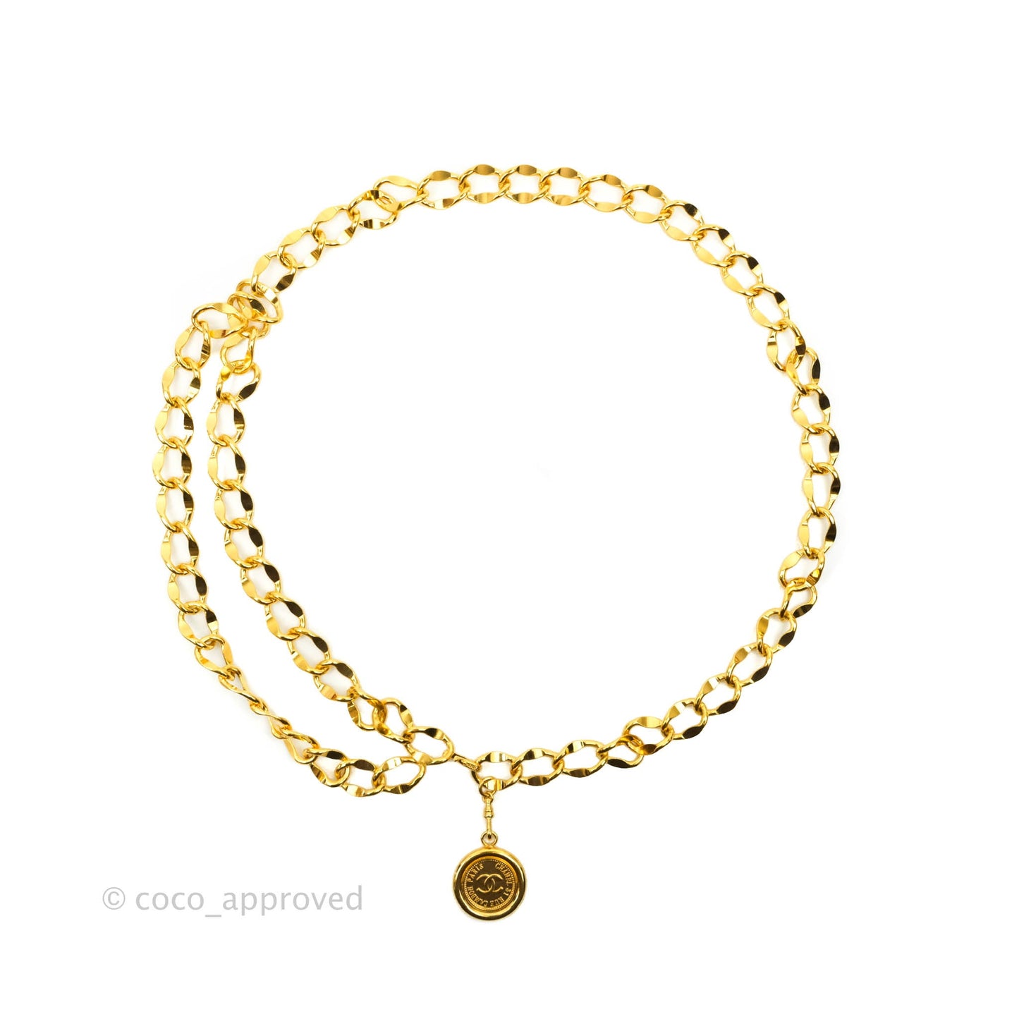 Chanel Vintage Chain 31 Rue Cambon Paris Belt Gold Tone