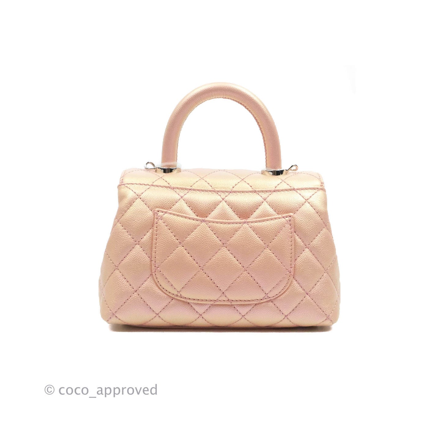 Chanel Extra Mini Coco Handle Iridescent Pink Caviar Rainbow Hardware