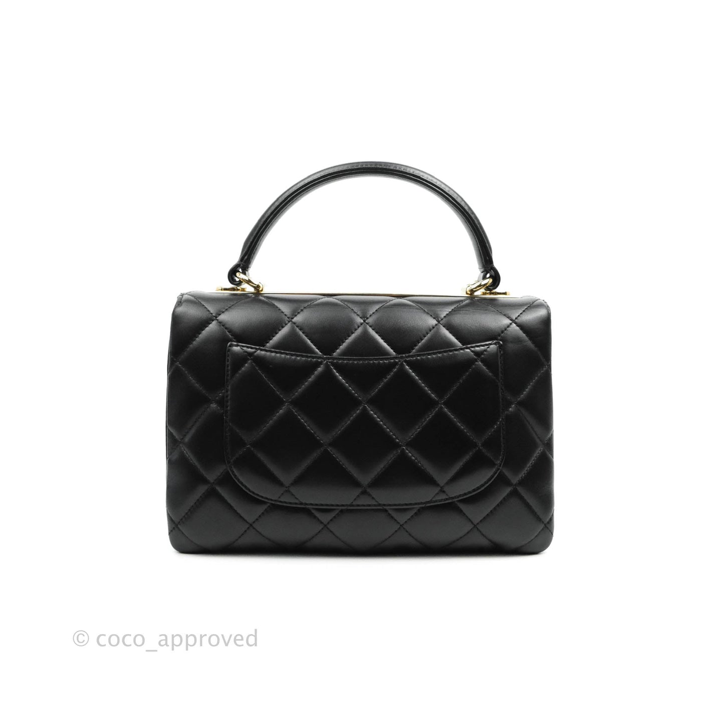 Chanel Small Trendy CC Black Lambskin Gold Hardware