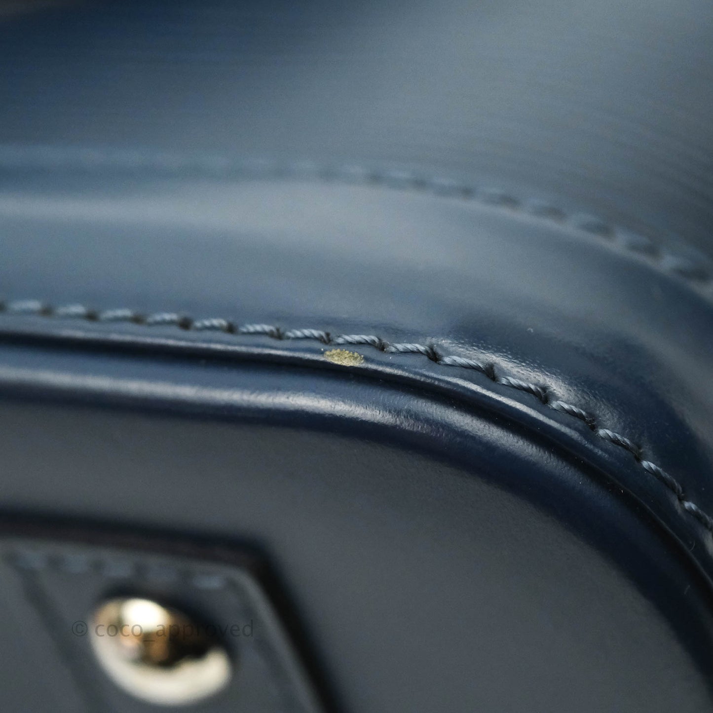 Louis Vuitton Epi Alma BB Navy Silver Hardware